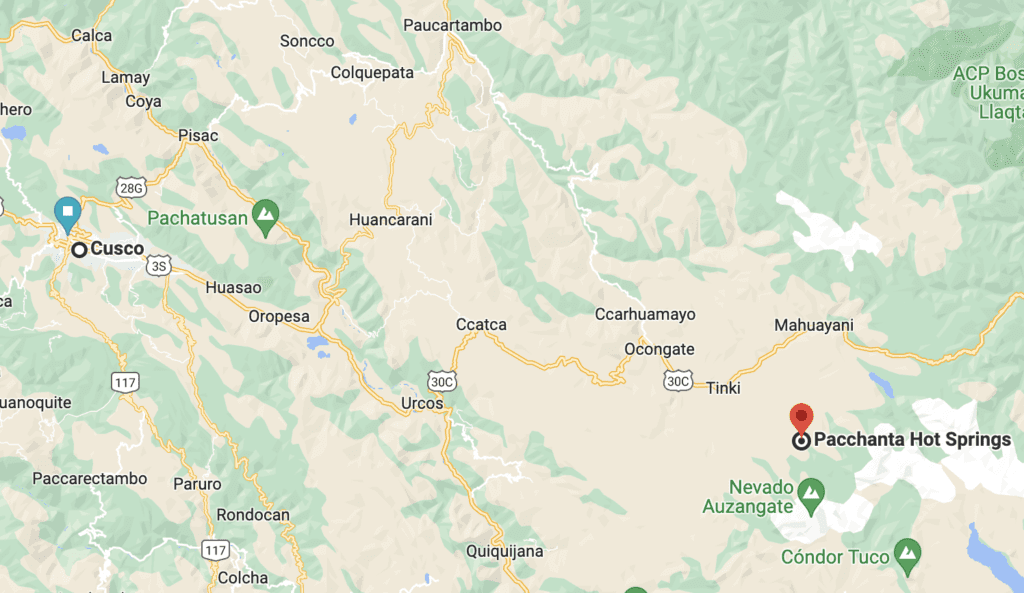 Cusco to Pacchanta Hot Springs